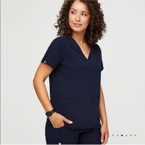 Figs Casma Scrub Top Navy  Size X-Large